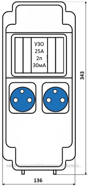 Бокс комбинированный ROS 6 AB/CFI-008 с разъемами