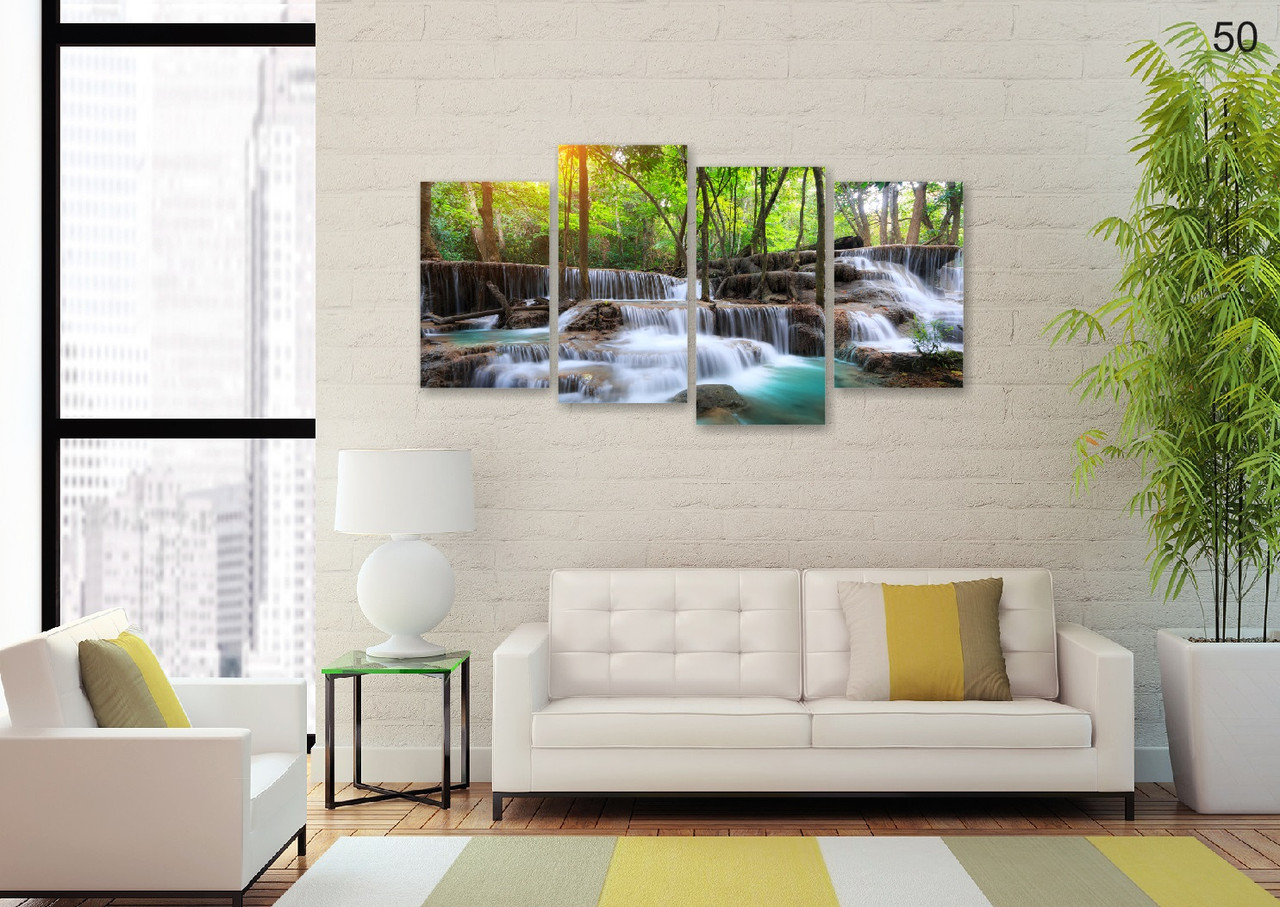 Модульная картина "Каскадный водопад" (540х1000 мм)