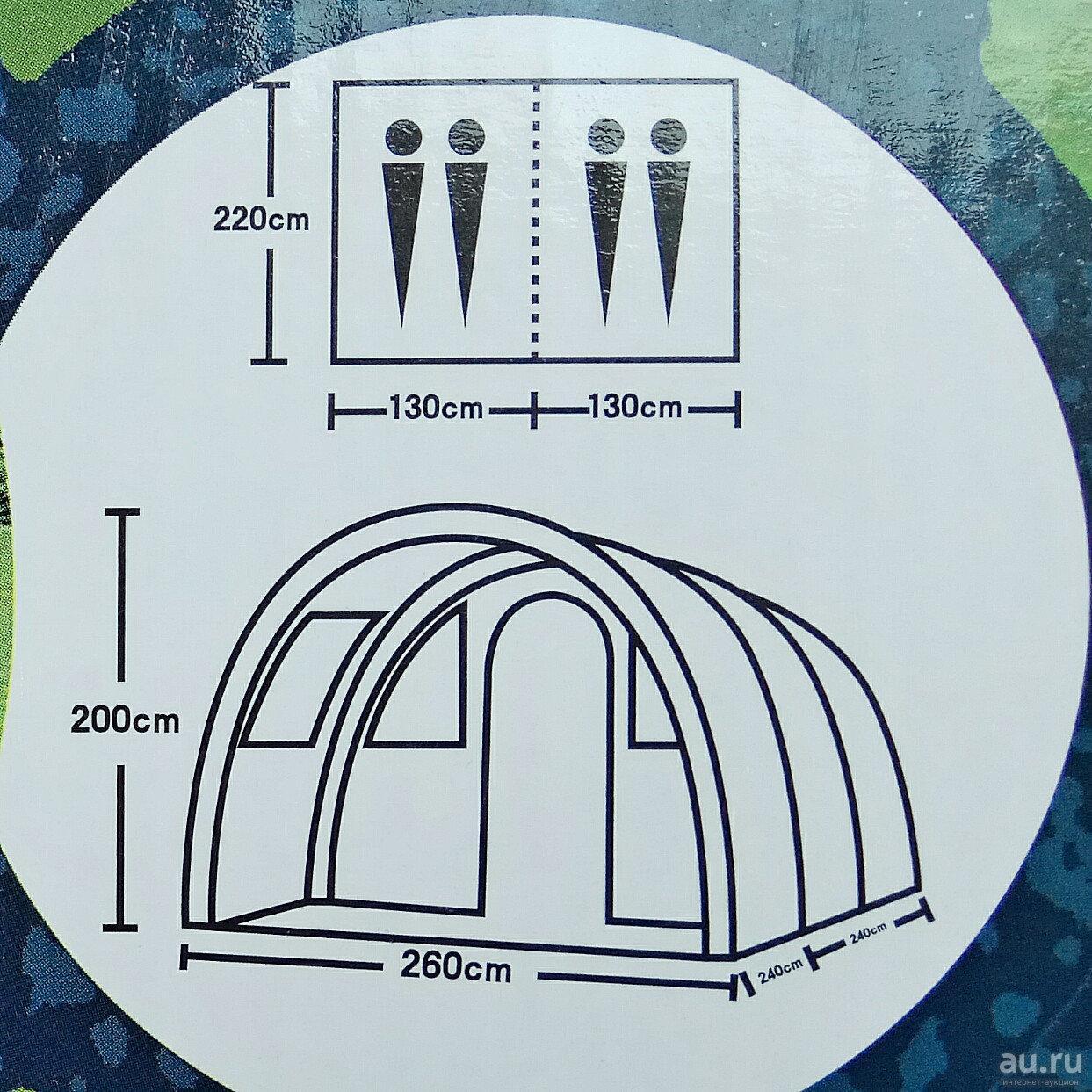 Палатка туристическая lanyu 1801 4-х местная 480x260x200см - фото 2 - id-p116814332