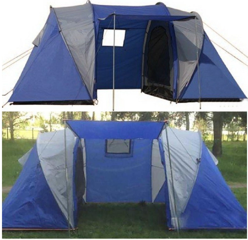 Палатка туристическая LANYU LY-1699 двухкомнатная 4-х местная 450х220х180см