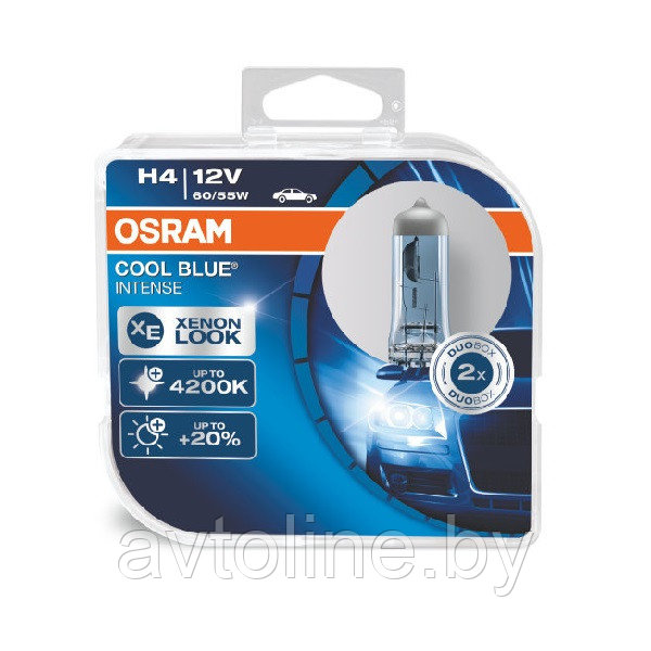 Автомобильная лампа H4 Osram Cool Blue Intense (комплект 2 шт)