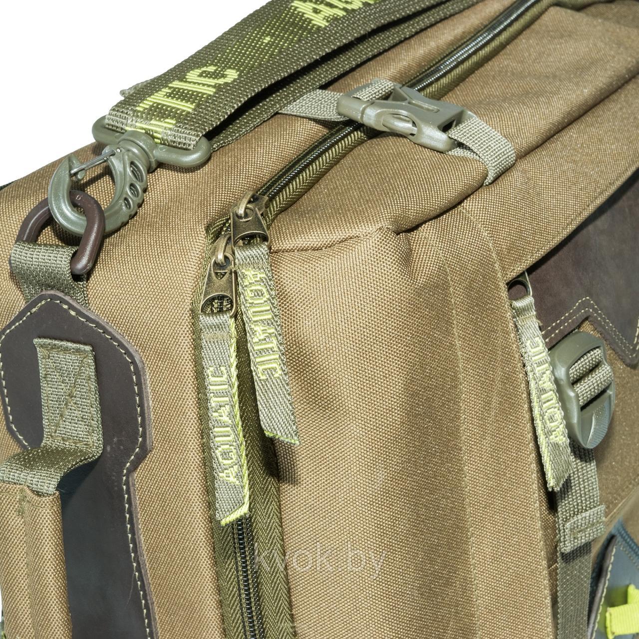 Сумка-рюкзак AQUATIC С-28Х с кожаными накладками (цвет: хаки) - фото 5 - id-p116835862