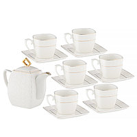 BK-6841 Сервиз чайный фарфоровый, чайный набор, 6 персон, 13 предметов, Bekker