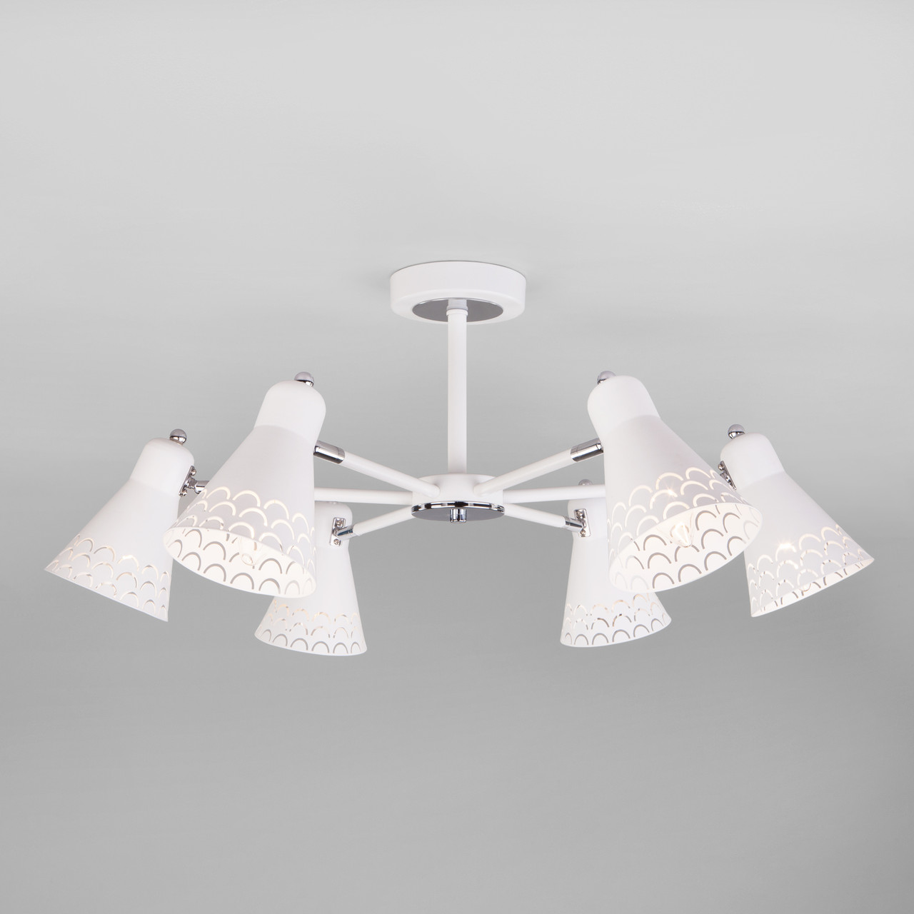 Потолочная люстра с поворотными рожками 70100/6 белый Trina Eurosvet - фото 2 - id-p116861125