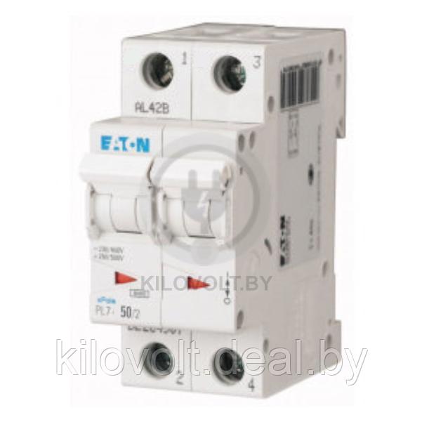 Автоматический выключатель Eaton PL7-C50/2, 2P, 50A, хар-ка C, 10kA, 2M 263364 - фото 1 - id-p116848376