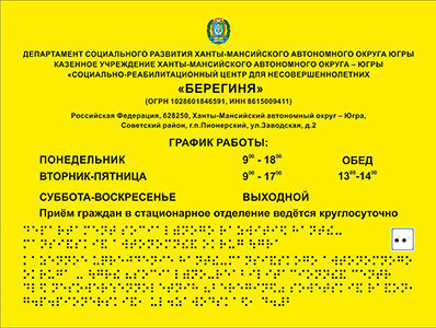 Информационно-тактильная табличка (600x800 мм), рельефная, пластик, фото 2