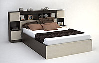 Кровать Басса КР 552 с прикроватным блоком - Венге / Белфорт