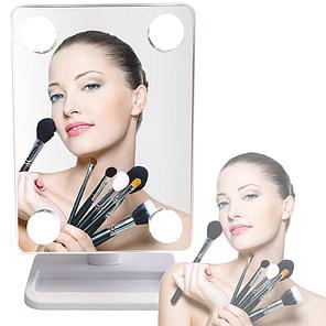 Зеркало с подсветкой Cosmetic Mirror make up easily 360 градусов сенсорное управление, фото 2