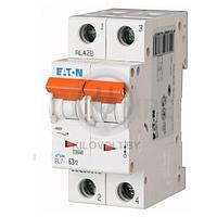 Автоматический выключатель Eaton PL7-C63/2, 2P, 63A, хар-ка C, 10kA, 2M