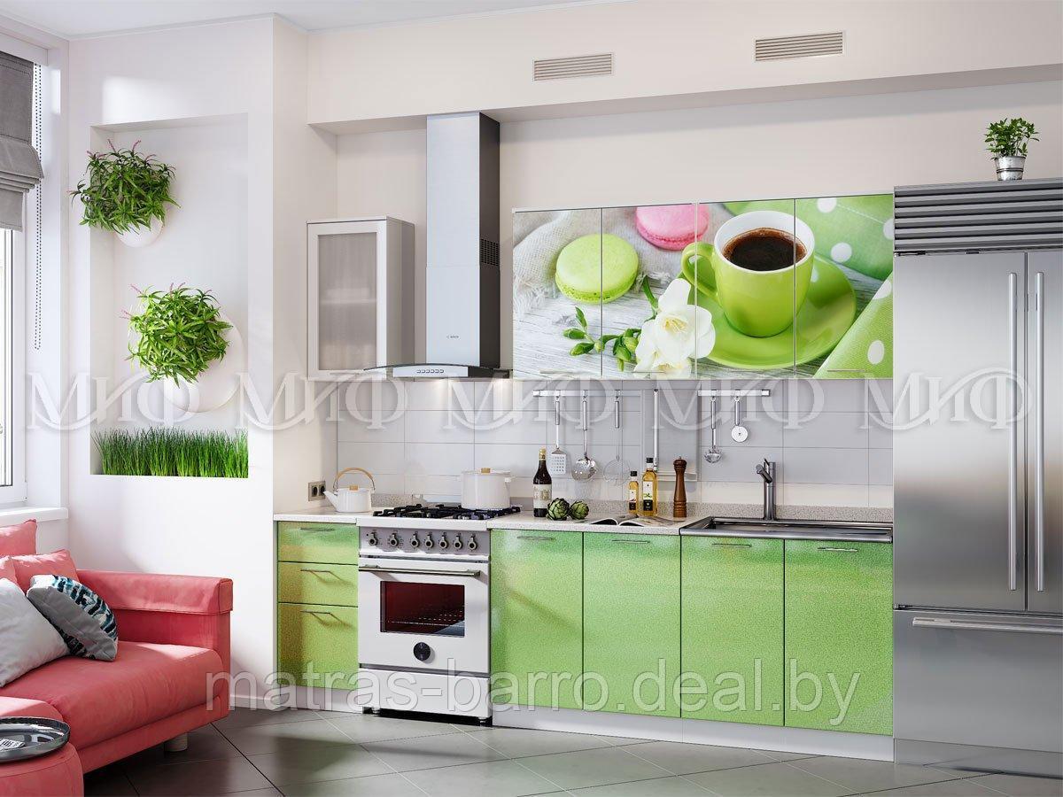 Кухня с фотопечатью Десерт салатовый металлик (2.0 метра) - фото 1 - id-p60468696