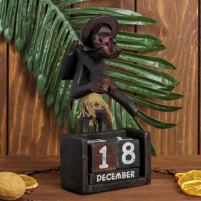 Вечный календарь «Абориген» деревянный - фото 1 - id-p116895489