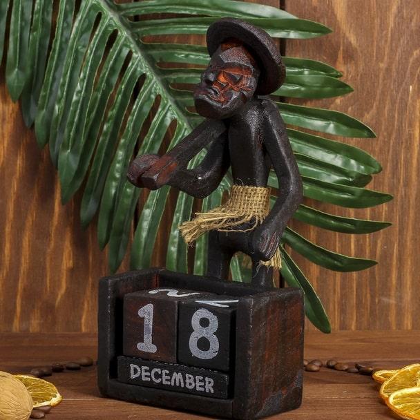 Вечный календарь «Абориген» деревянный - фото 2 - id-p116895489