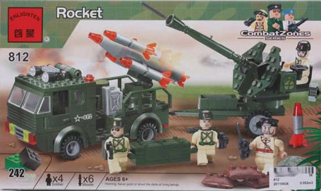 812 Brick (Брик) Enlighten Детский конструктор Rocket (Ракетница), 242 детали, серия "Боевая зона" - фото 2 - id-p7027803