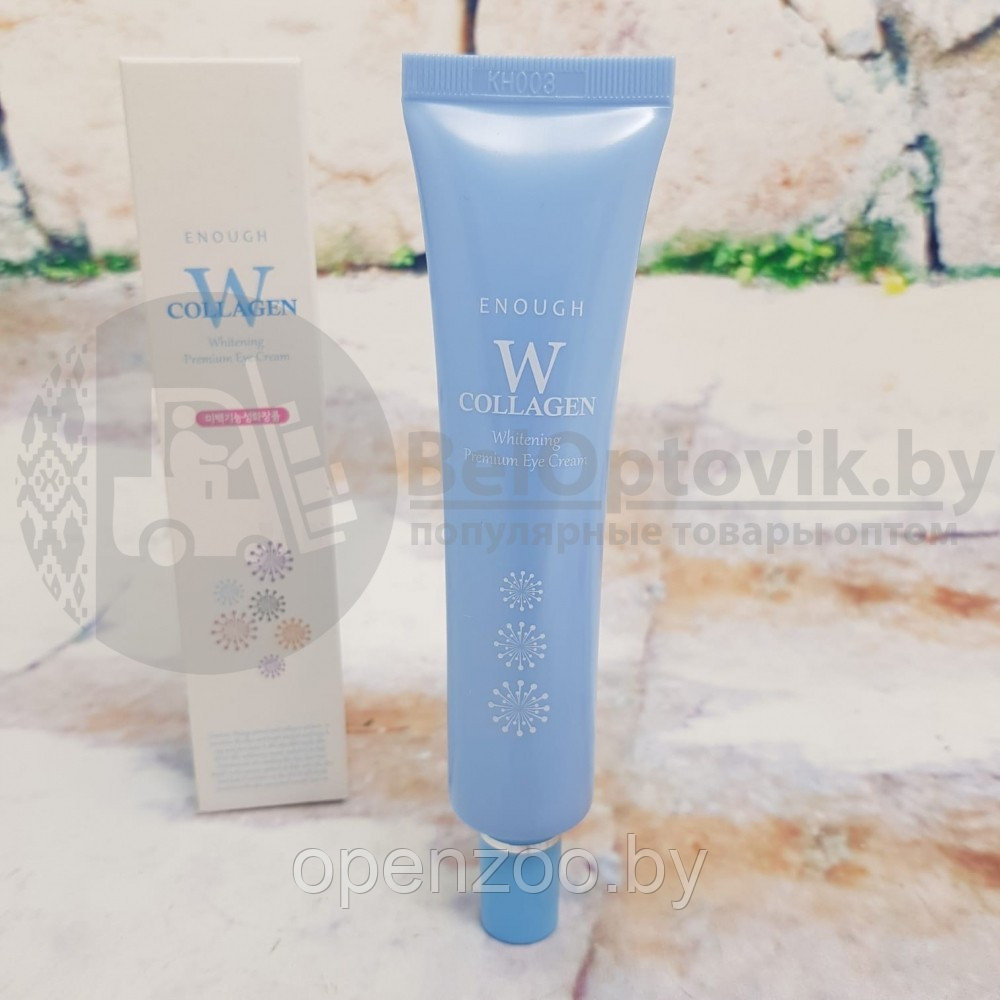 Осветляющий крем для век (кожи вокруг глаз с коллагеном W Collagen Whitening Premium Eye Cream ENOUGH, 30 ml - фото 2 - id-p116897175