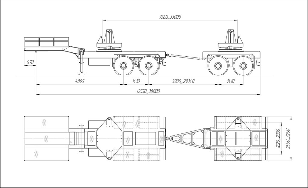 Полуприцеп чертеж dwg