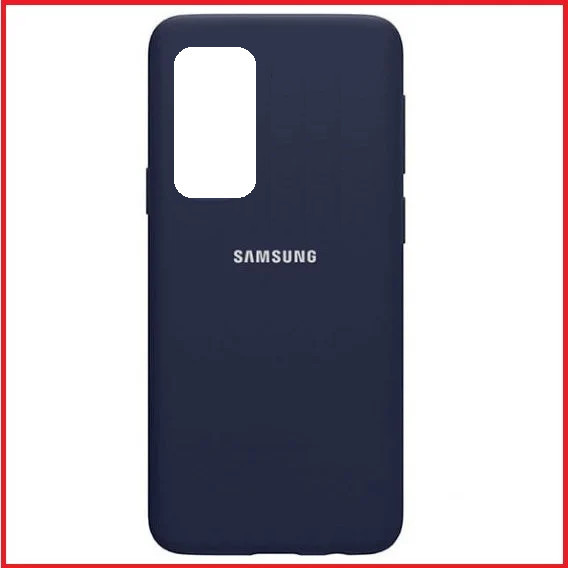 Чехол-накладка для Samsung Galaxy A51 (копия) SM-A515 Silicone Cover темно-синий
