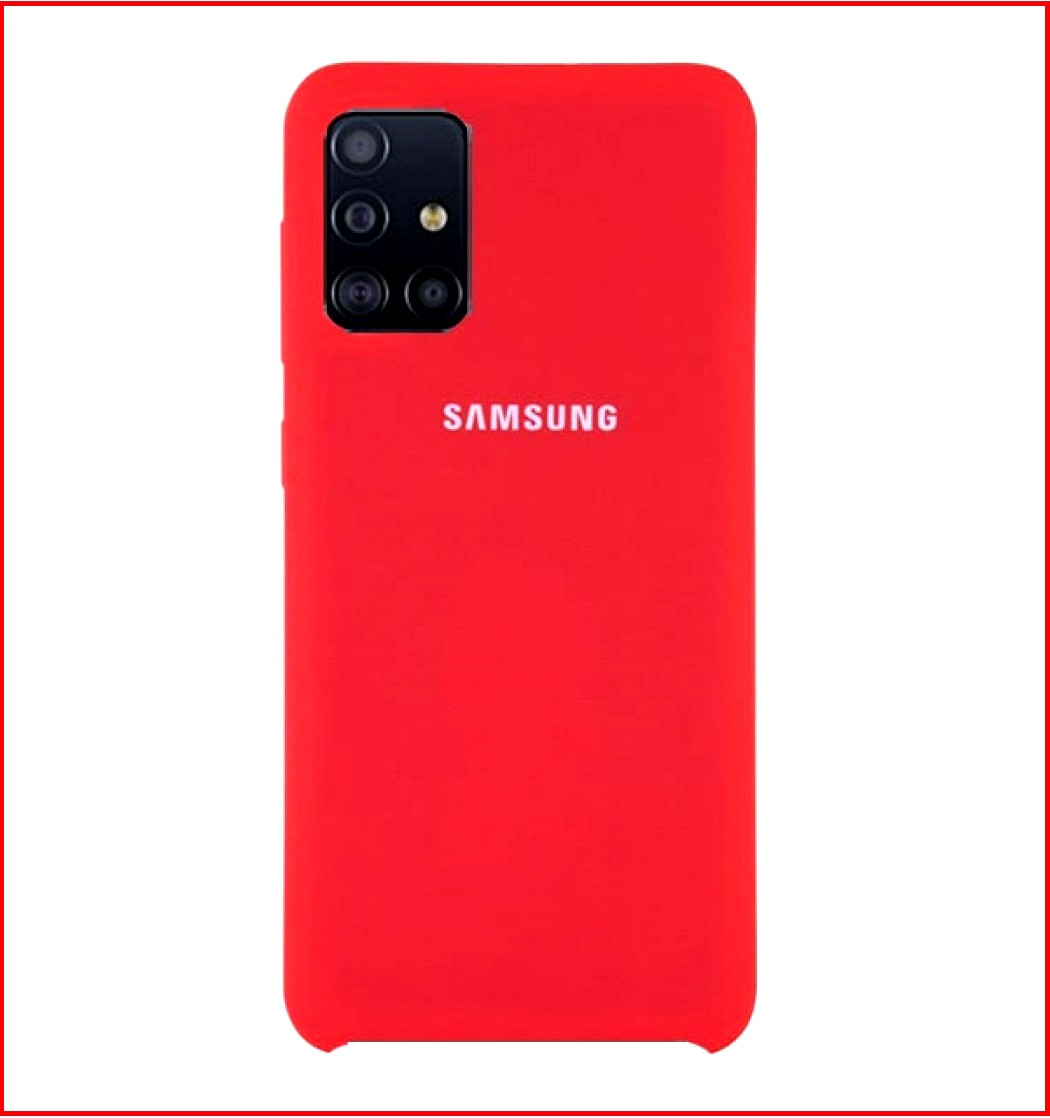 Чехол-накладка для Samsung Galaxy A51 (копия) SM-A515 Silicone Cover красный