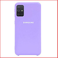 Чехол-накладка для Samsung Galaxy A51 (копия) SM-A515 Silicone Cover сиреневый, фото 1