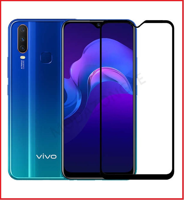 Защитное стекло Full-Screen для Vivo Y12 / Y11 черный (5D-9D с полной проклейкой) - фото 2 - id-p116921958