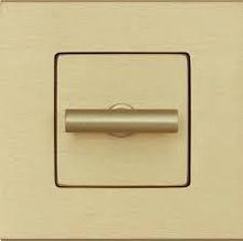 Стандартный поворотный выключатель без  лампы подсветки, Brushed Brass