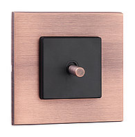 Стандартный поворотный выключатель без лампы подсветки, Brushed Copper