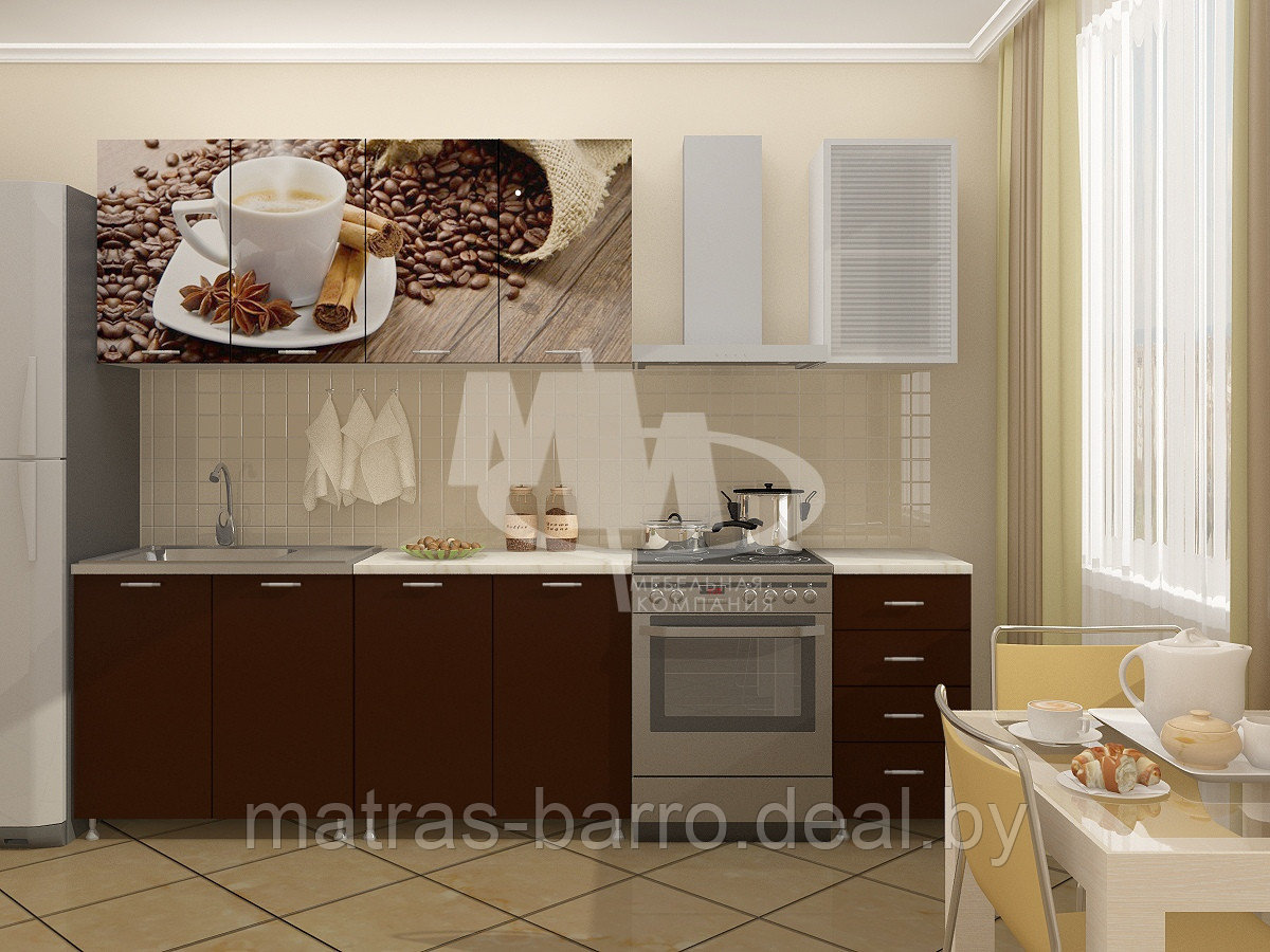 Кухня с фотопечатью Кофе 1.8 метра - фото 1 - id-p63277461