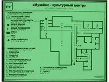 Тактильная светонакопительная мнемосхема (610х470 мм), рельефная, пластик.