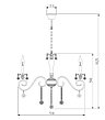 Подвесная хрустальная люстра 10104/8 античная бронза/прозрачный хрусталь Strotskis Ravena Eurosvet, фото 3