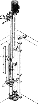 Подъемная стойка из нержавеющей стали 100/100 / 4x6 м, глубина до 4,4 м. Lift pole 100/100/4x6m stainless