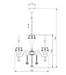 Подвесная хрустальная люстра 10104/5 античная бронза/прозрачный хрусталь Strotskis Ravena Eurosvet, фото 3