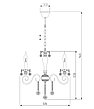 Подвесная хрустальная люстра 10104/5 белый с золотом/тонированный хрусталь Strotskis Ravena Eurosvet, фото 2