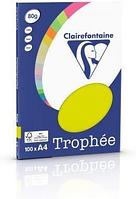 Бумага цветная "Trophée", А4, 80г/м2, 100л., неон, зеленый неон