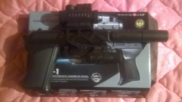Пистолет металлический на пульках 6 мм hk 4-1 с глушителем - фото 3 - id-p7031052