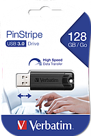 128Gb USB 3.0 FlashDrive Verbatim SnG Pinstripe черный 49319