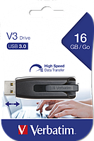 16Gb USB 3,0 FlashDrive Verbatim SnG V3 черный 49172