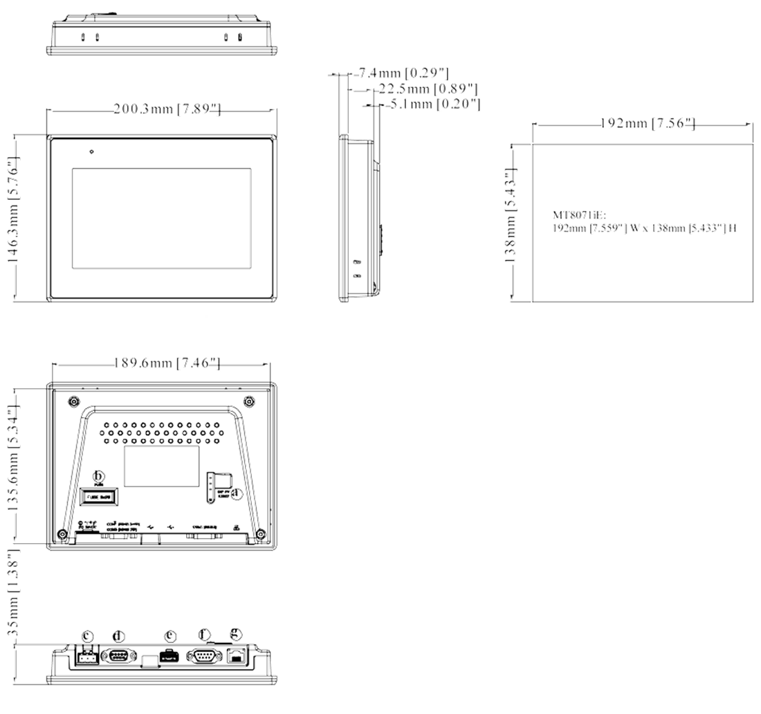 Weintek MT8071iE Программируемая панель оператора 7", 24В - фото 9 - id-p116773357