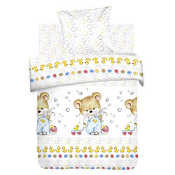 Детское постельное белье в кроватку «Непоседа» Мишка с уточкой 512021 (Детский)