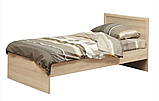 Кровать "Фриз" 90 см 21.55 (венге/дуб линдберг) Олмеко, фото 2