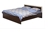 Кровать "Фриз" 140 см 21.52-01 (венге/дуб линдберг) Олмеко, фото 4