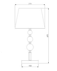 Настольная лампа с абажуром 01071/1 хром Sortino Eurosvet, фото 3