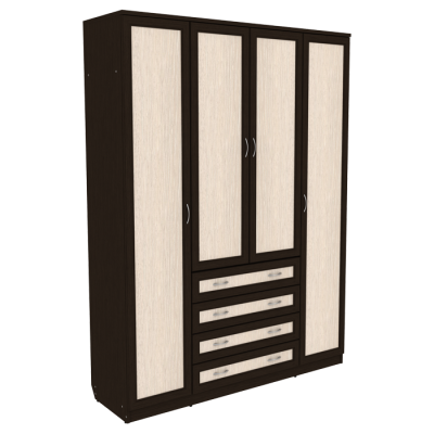 Шкаф для белья со штангой, полками и ящиками арт. 110 система Гарун (6 вариантов цвета) - фото 1 - id-p117092300