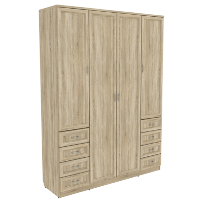 Шкаф для белья со штангой, полками и ящиками арт. 112 система Гарун (6 вариантов цвета) - фото 3 - id-p117092503
