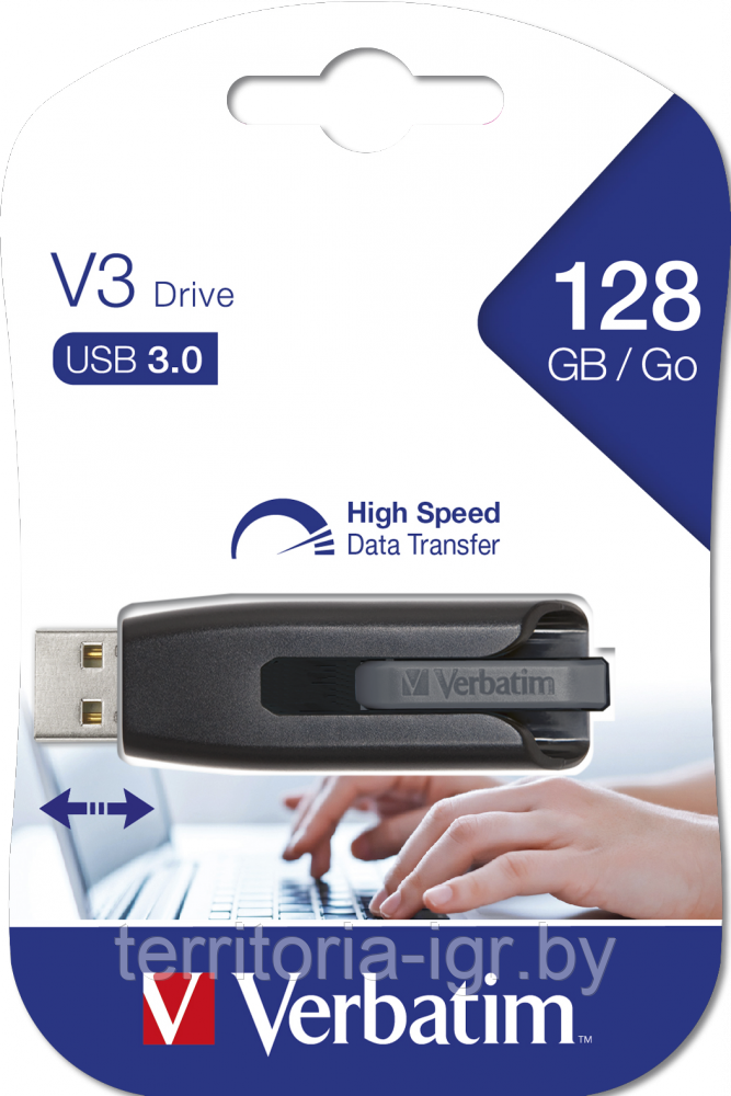 USB-накопитель 128GB Store 'n' Go USB 3.0 V3 черный Verbatim