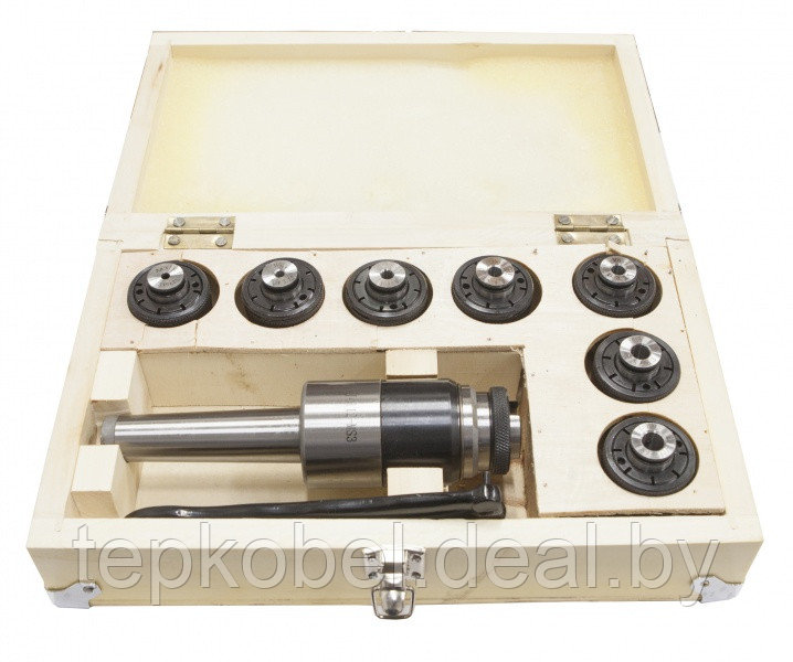 Патрон резьбонарезной МТ-3 под винт и набором цанг М12 (комплект 7шт.) - фото 1 - id-p117105442