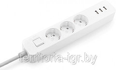 Сетевой фильтр -удлинитель 3 розетки + 3 USB Mi Power Strip NRB4030GL белый Xiaomi