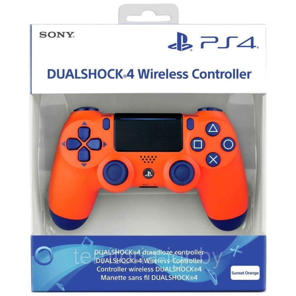 Геймпад Sony PS4 беспроводной DualShock 4 Wireless Controller оранжевый (orange) [CUH-ZCT2E] v2 Оригинал - фото 1 - id-p117107169