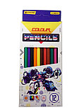 Набор цветных карандашей, шестигранные, 12 цветов, в картонной коробке, фото 6
