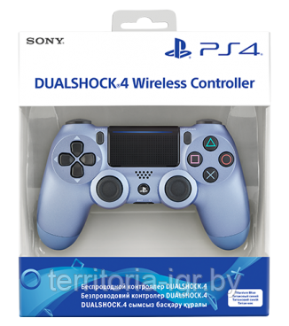 Геймпад Sony PS4 беспроводной DualShock 4 Controller титановый синий (Titanium Blue) [CUH-ZCT2E] v2 Оригинал - фото 1 - id-p117107185