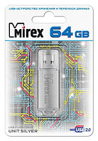 64Gb USB FlashDrive Mirex UNIT SILVER