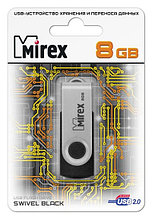 8Gb USB FlashDrive Mirex SWIVEL BLACK 